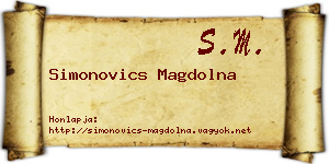 Simonovics Magdolna névjegykártya